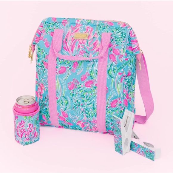 Lilly Pulitzer New Insulated Backpack Cooler in Best Fishes - Picture 8 of 8